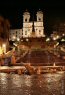 La scalinata monumentale e Trinità dei Monti in Piazza di Spagna